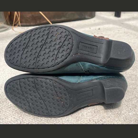 Cobb Hill Leather Slouch Heeled Ankle Boots Dark Teal Size 7 Great Condition - Picture 10 of 10